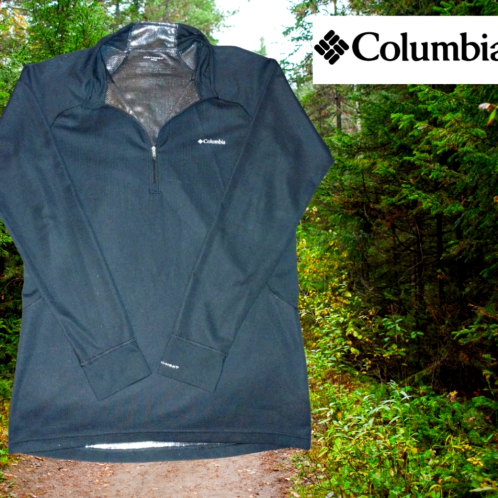 Men's Black Columbia omni heat quarter zip size xl